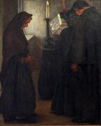 Karel Myslbek In the Mortuary oil painting artist